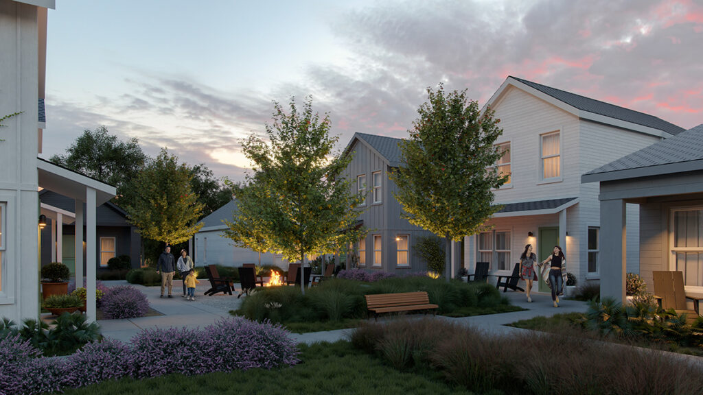 Courtyard at Perch Denton community