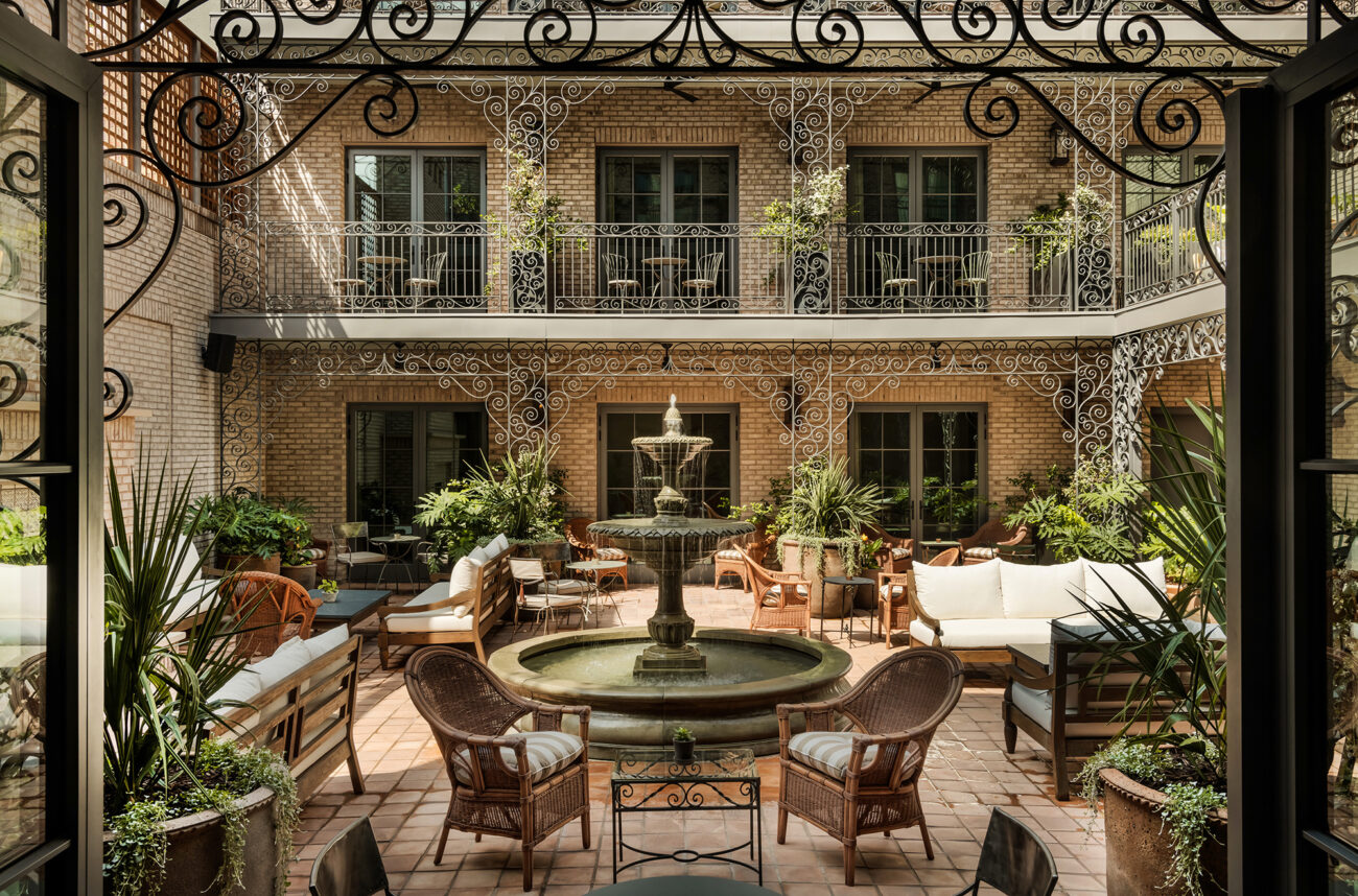 The Nickel Hotel courtyard