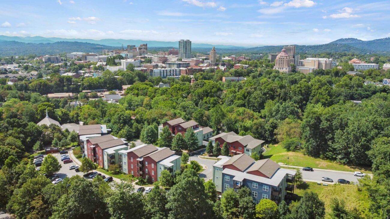 Aerial view of Asheville NC Apartment Portfolio