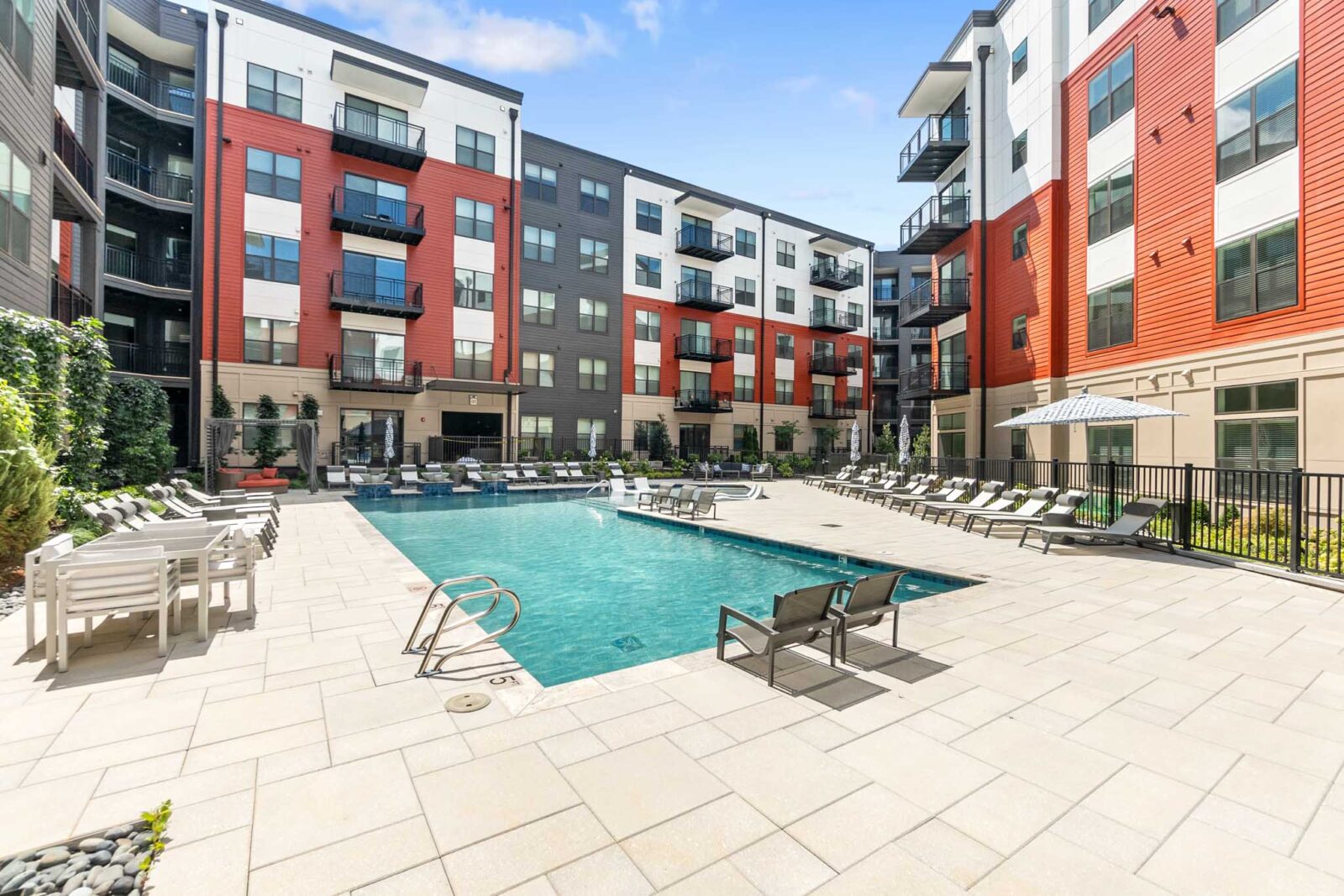 Poolside view of Tapestry West Apartments