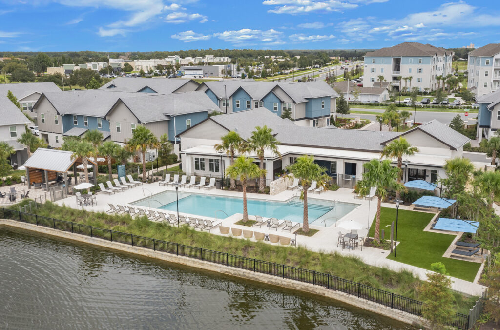 Cacema Townhomes Pool Aerial